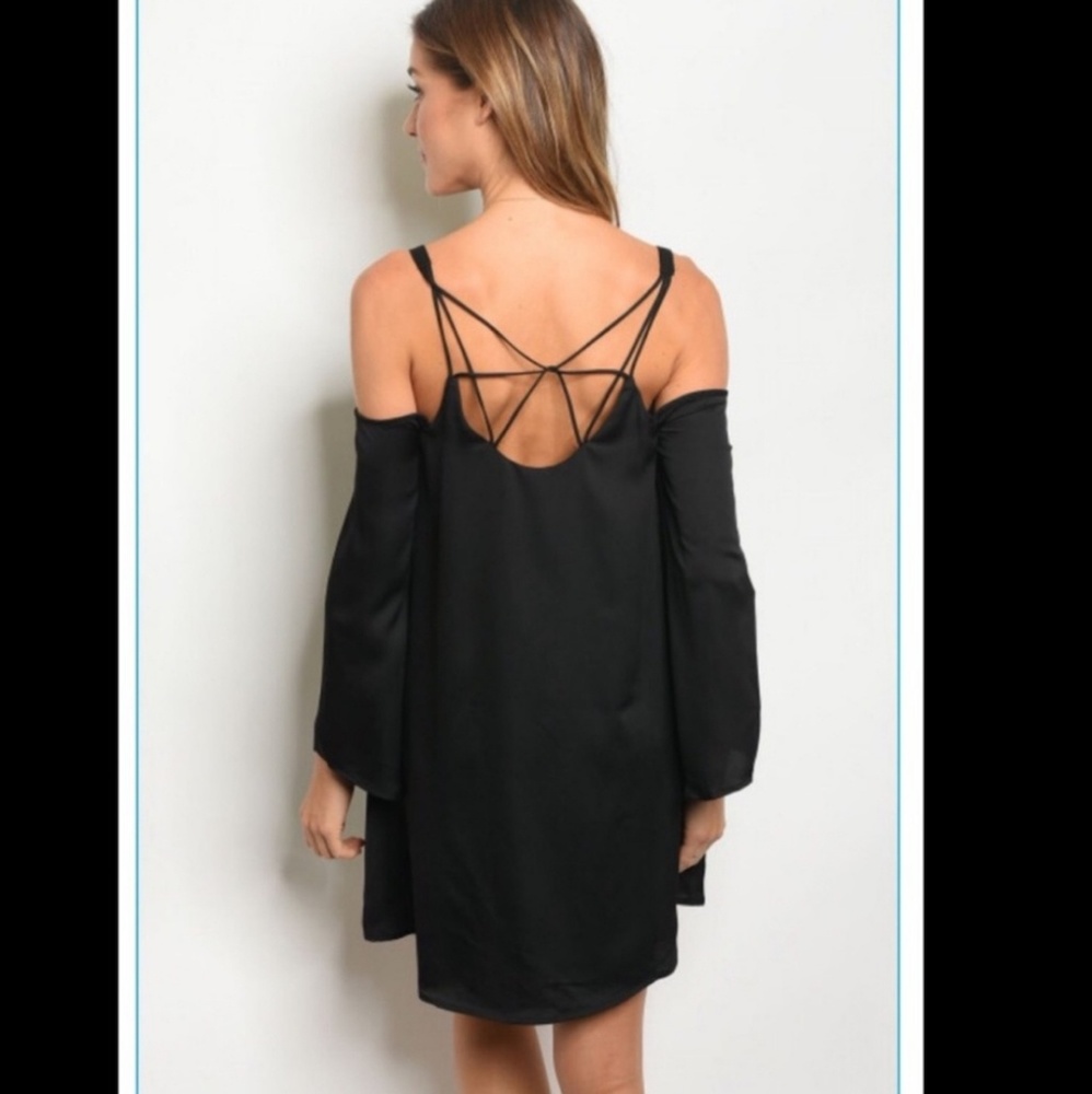 Little Black Dress Cold Shoulder - Picture 3 of 5